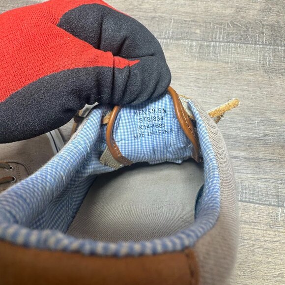 Sperry Topsider CVO Taupe Canvas Sneakers Men's Size 9.5 - Picture 5 of 7